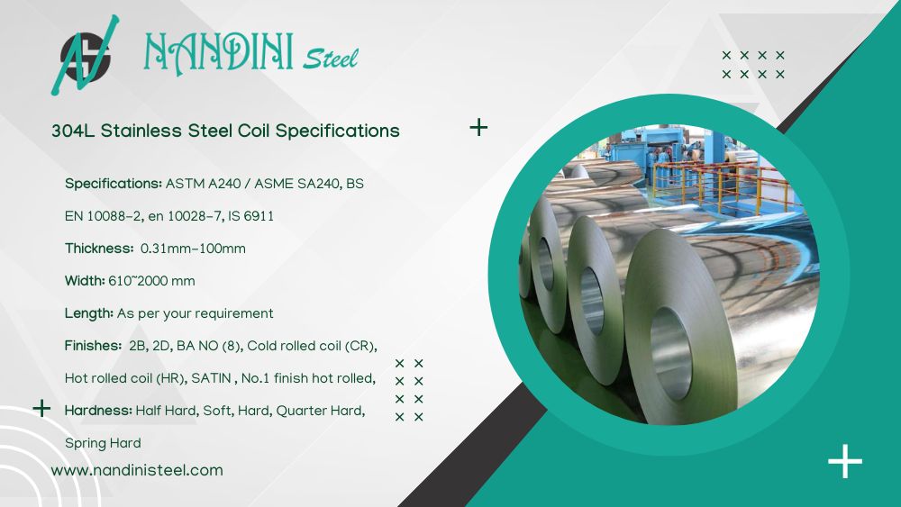 304 SS Coils Specifications