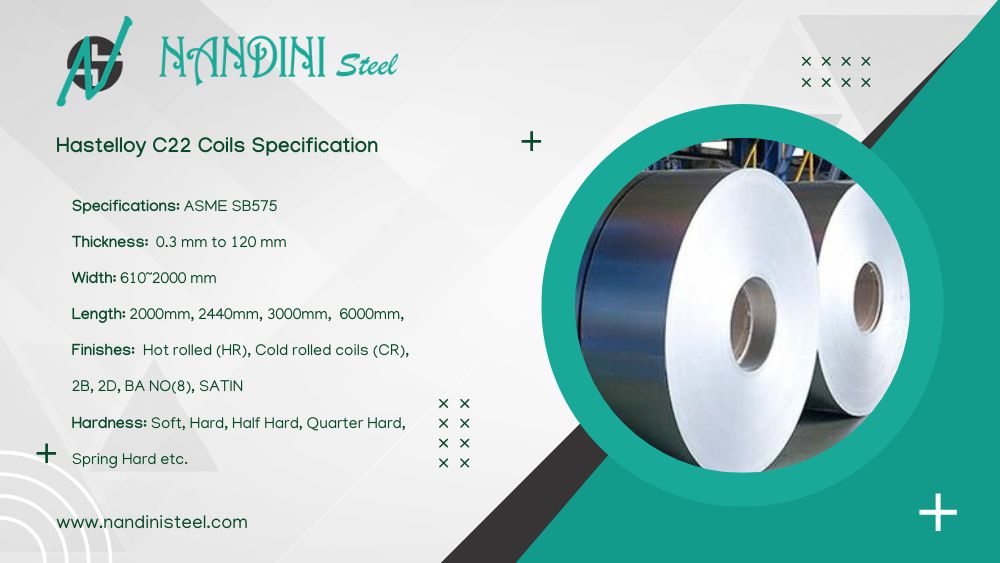 Hastelloy C22 Coils Specification