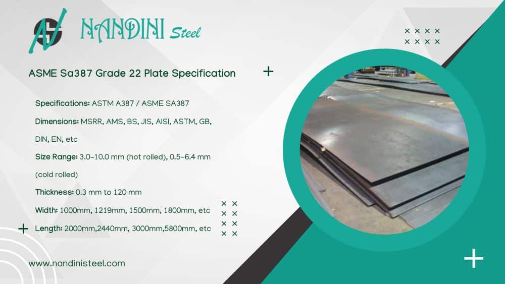 ASME SA387 Grade 22 Plates Specifications