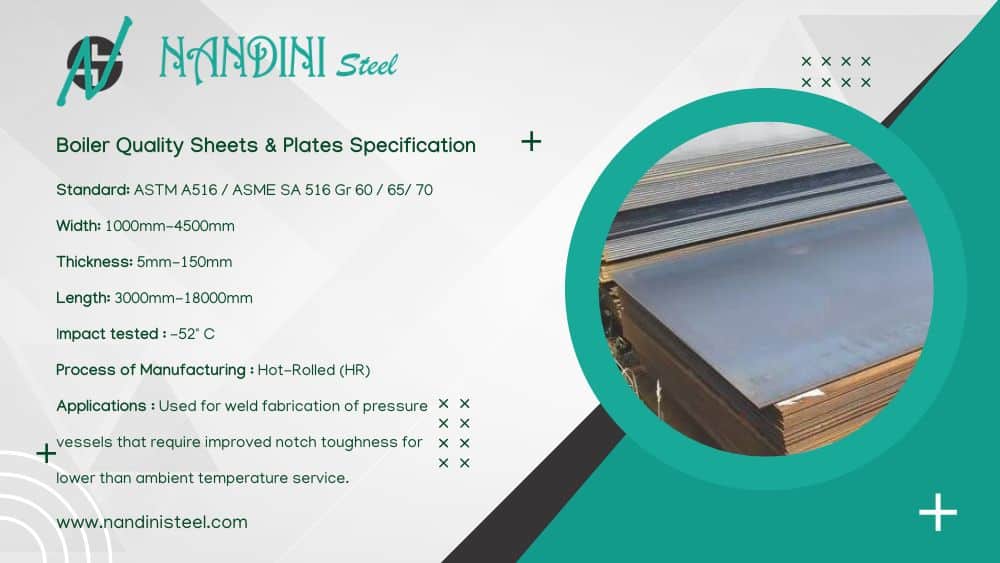 Boiler Quality Sheets Plates Specifications