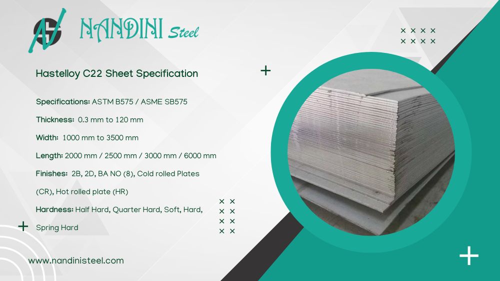 Hastelloy Sheets 22 Specification
