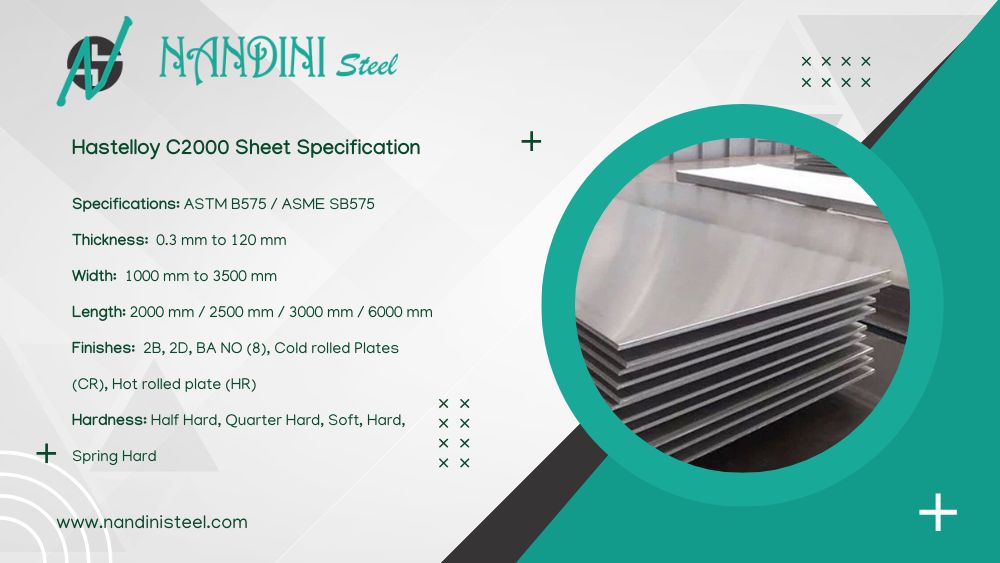 Hastelloy Sheets C2000 Specification