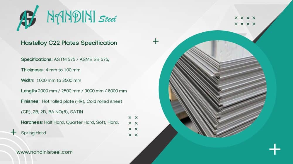 Hastelloy C22 Plates Specification