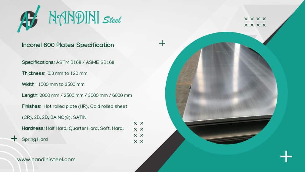 Inconel 600 Plates Specification