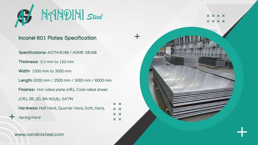 Inconel 601 Plates Specification