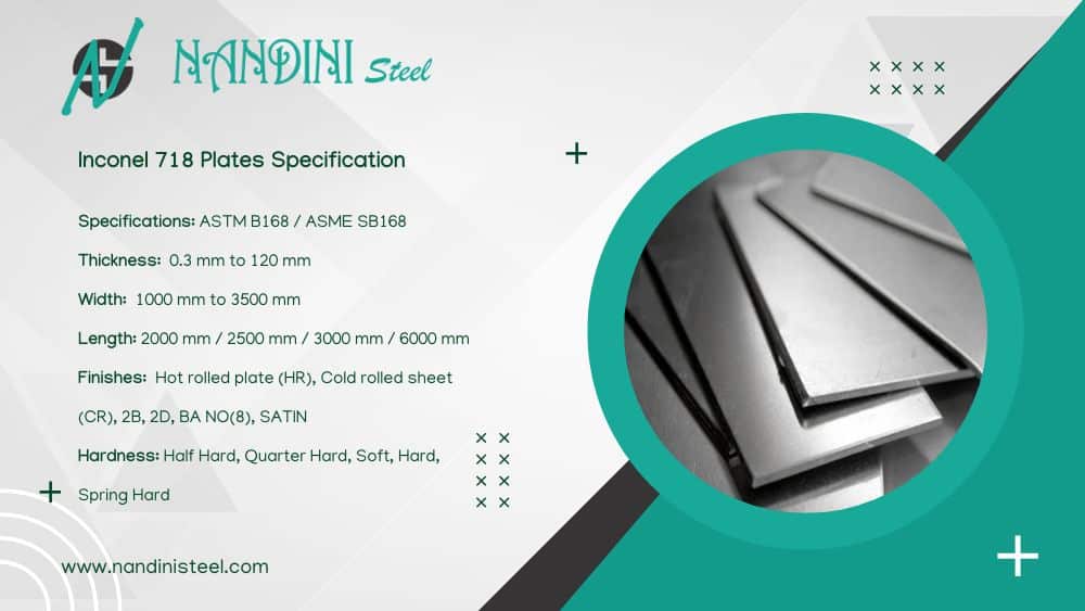 Inconel 718 Plates Specification
