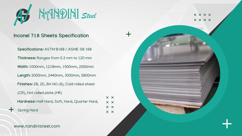 Inconel 718 Sheets Specification