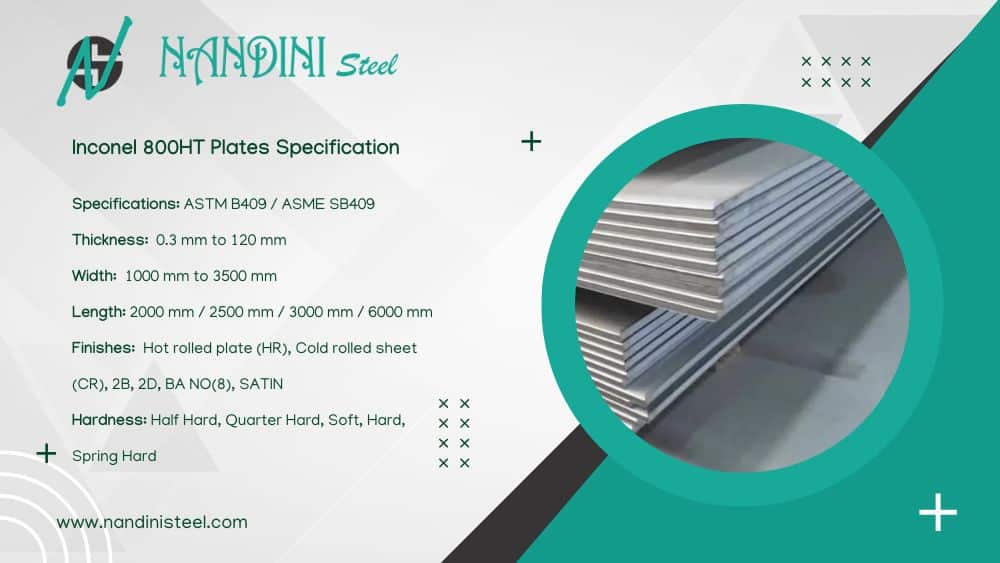 Inconel 800ht Plates Specification