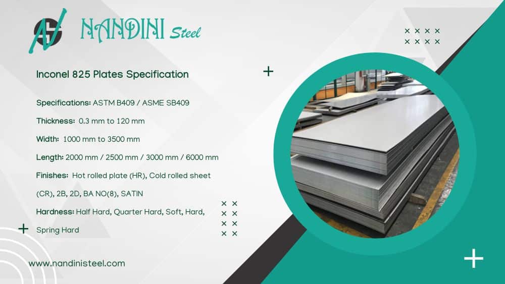 Inconel 825 Plates Specification