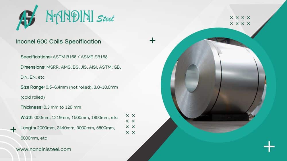 Inconel Coils 600 Specifications