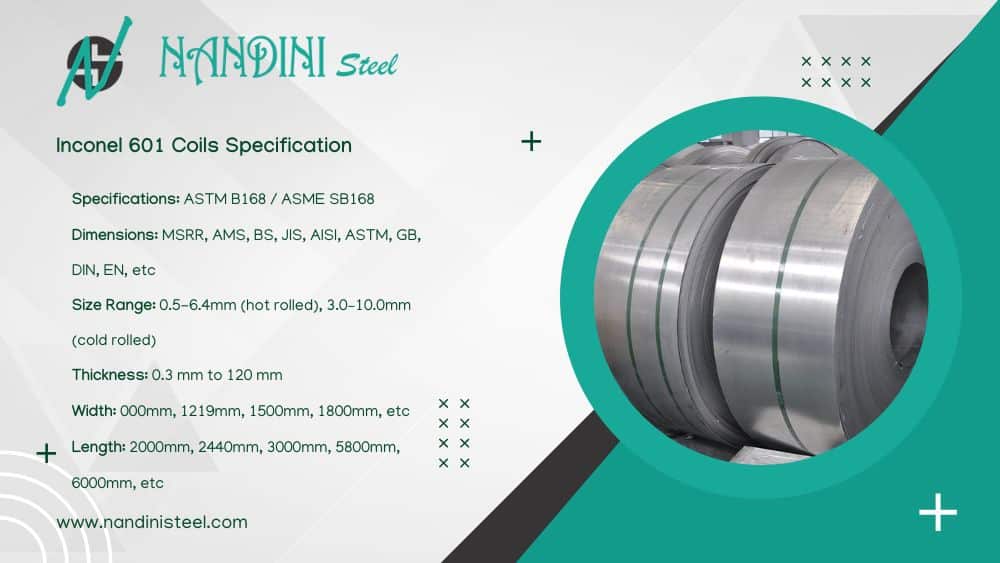 Inconel Coils 601 Specifications
