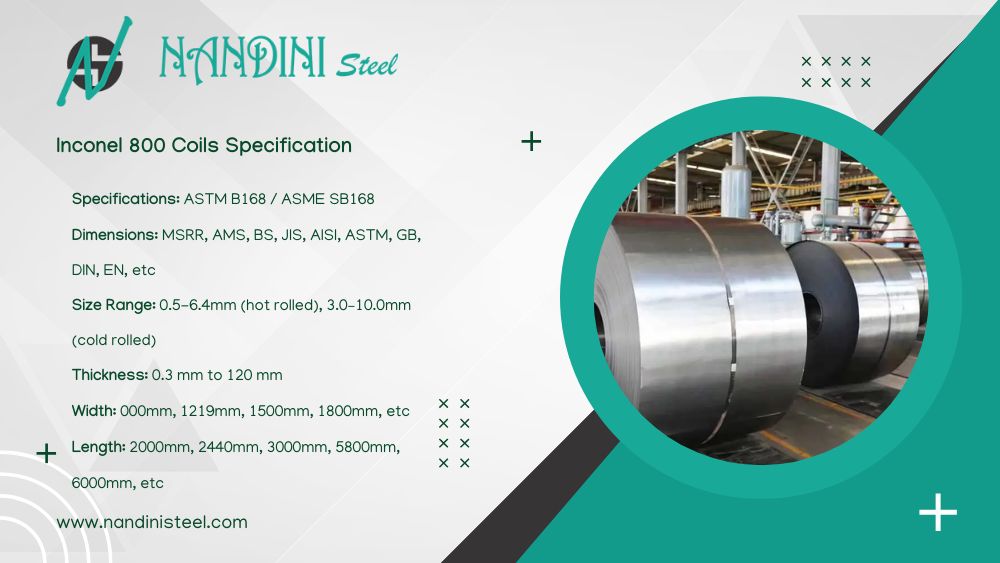 Inconel 800 Coils Specifications