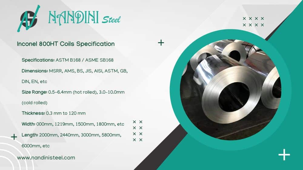 Inconel 800HT Coils Specifications