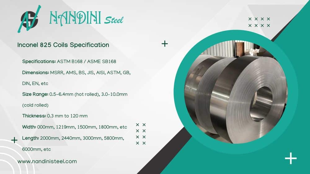 Inconel 825 Coils Specifications