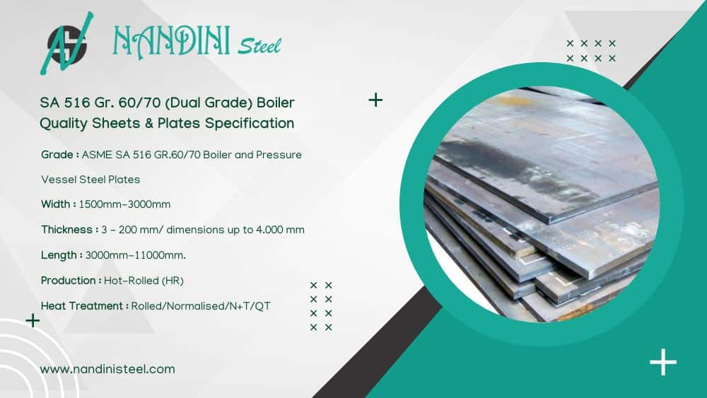 SA 516 Gr. 60-70 Dual Grade Boiler Plate Specifications