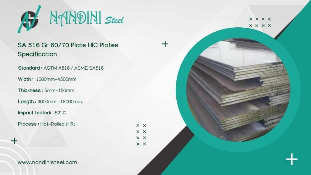 SA 516 GR 60/70 HIC Plates Specifications