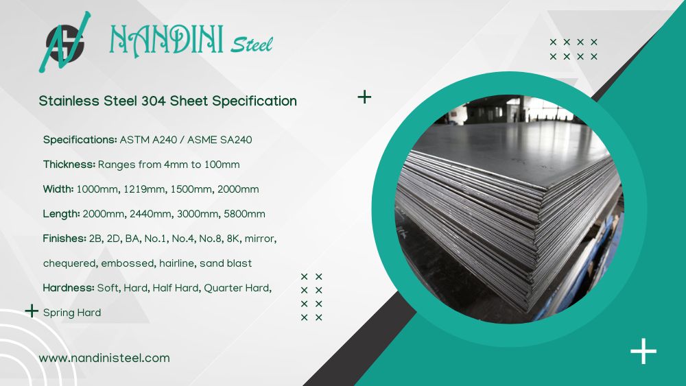 Stainless Steel 304 Sheet Specification