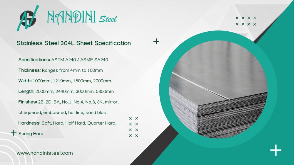 Stainless Steel 304l Sheet Specification
