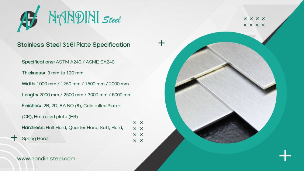 Stainless Steel 316L Plates Specification