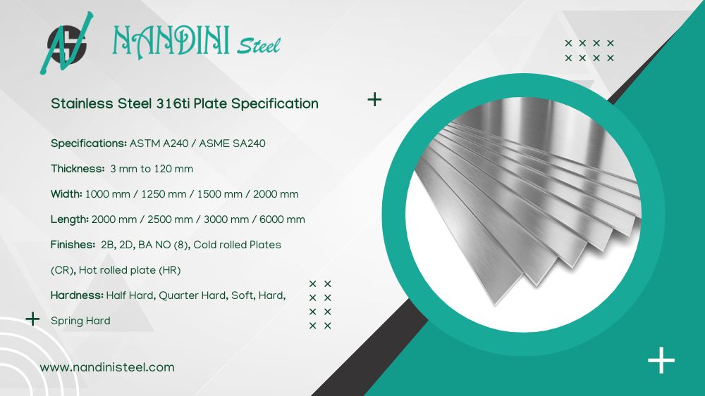 Stainless Steel 316Ti Plates Specification