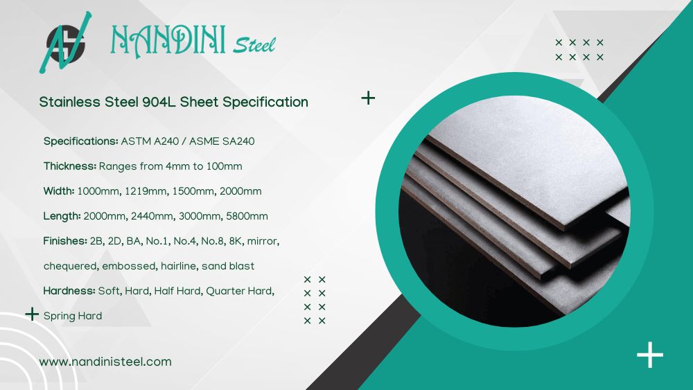 Stainless Steel 904l Sheet Specification