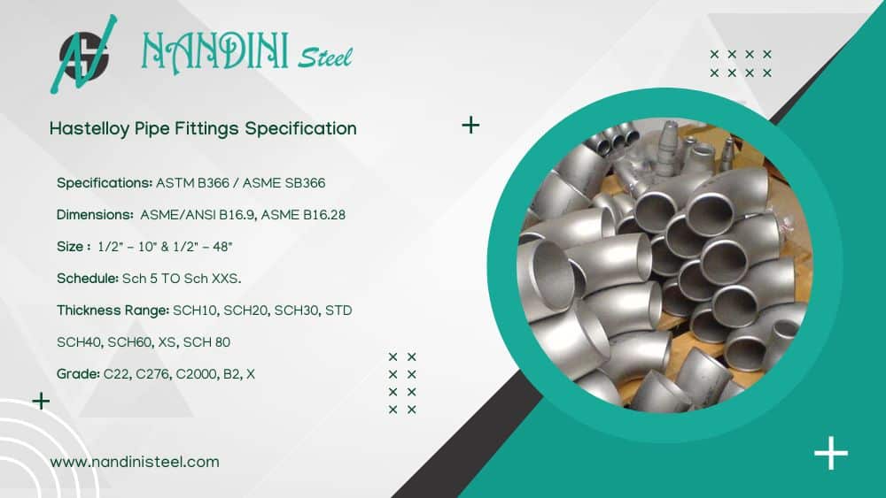 Hastelloy Pipe Fittings Specification