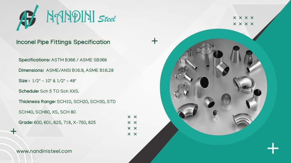 Inconel Pipe Fittings Specification