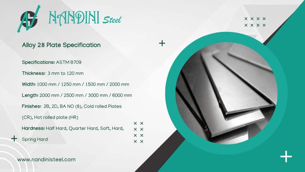 Alloy 28 Steel Plate Specifications